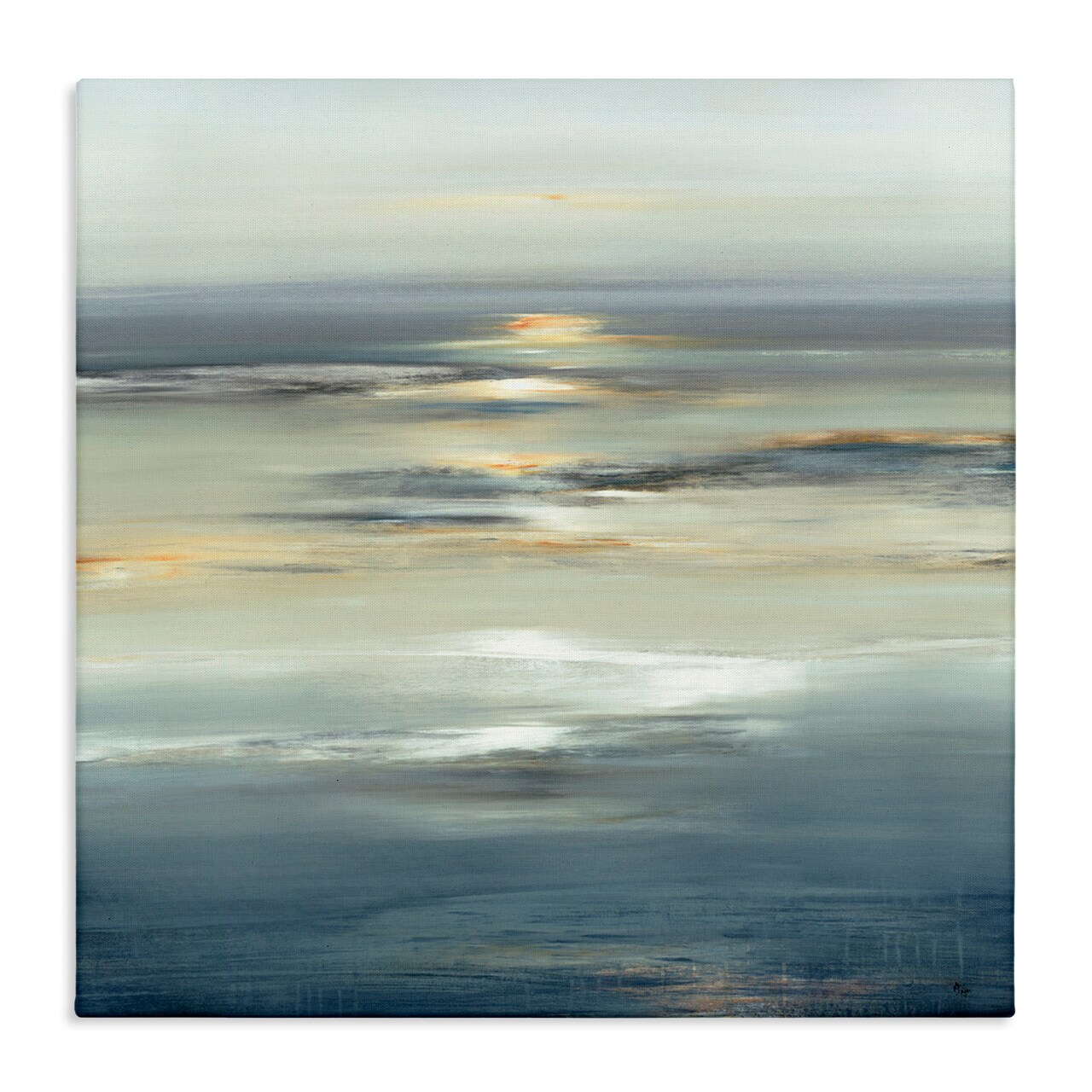 Stupell Industries Abstract Tranquil Nautical Sunrise Canvas Wall Art